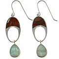 Sterling Silver Amazonite and Jasper Dangle Earrings