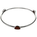 Sterling Silver Red Jasper 76 mm Bangle Bracelet
