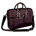 Perry Ellis Computer Brief with Brown Leather Trim