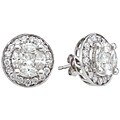 14k White Gold 1/12ct TDW Diamond Earrings (H-I, SI2-I1)