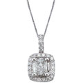 14k White Gold 1/2ct TDW Diamond Necklace (H-I, I1)