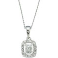 14k White Gold 1/3ct TDW Diamond Necklace (H-I, SI2-I1)