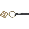 Yves Saint Laurent Gold Square Logo Key Ring