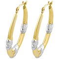 14k Two-tone Gold Hoop Earrings