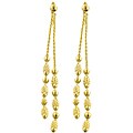 14k Yellow Gold Ball and Chain Dangle Earrings