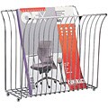 Wide Top Chrome Magazine Rack
