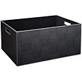 Ebony Faux Leather Medium Storage Box