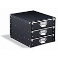 Black Polypro 3-drawer Storage Bin
