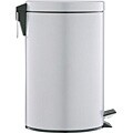 Silver 12.5-quart Step Open Trash Can
