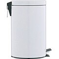 White 12.5-quart Step-on Trash Can