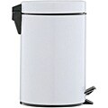 White 3-quart Step Open Trash Can