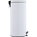 White 17.5-quart Step Open Trash Can