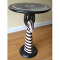 Hand-created Zebra Accent Table (Ghana)