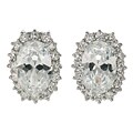 Charles Winston Sterling Silver 'Empress' CZ Earrings