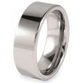 Flat Polished Tungsten 8 mm Band