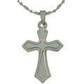 Stainless Steel Laser Etched Cross Necklace