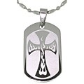 Stainless Steel Flaming Cross Necklace