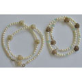 White Pearl and Atomic Wire Balls Necklace (Israel)