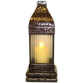 Square Clear Strip Glass Lantern (Set of 4)
