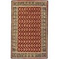 Hand-knotted Traditional Lattice Wool Rug (4' x 6')