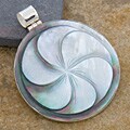 Flower Engraved Mother of Pearl Pendant (Indonesia)
