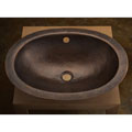 Oval Hand-hammered Copper Bathroom Sink