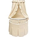 Elite Oval Bassinet with Ecru Waffle Bedding