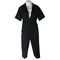 AKC Women's Plus Size 3-piece Crop Pants Set