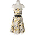 Wishes Women's Bright Yellow Strapless Dress