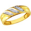 10k Yellow Gold Men's Diamond Ring