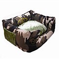 Puppalups Gold Crown Luxury Camouflage Pet Bed
