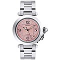 Cartier Pasha Pink Dial Stainless Steel Automatic Watch