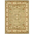 Hand-knotted Green Wool Rug (9' x 13')