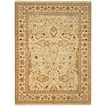 Hand-knotted Beige Wool Rug (9' x 13')