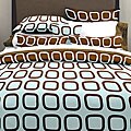 Block Party Aqua/ Brown 7-piece Bedding Ensemble