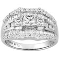 14k White Gold 2ct TDW Princess-cut Diamond Ring (H, SI1)