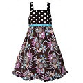 AnnLoren Girls Boutique Polka Dot and Floral Dress