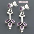 Multi Gemstone Sterling Silver Earrings (India)