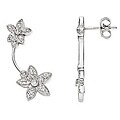 14k Gold 1/5ct Diamond 2-flower Earrings (H-I, I1-I2)