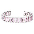 Silver and Pink Resin Bangle