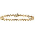 10k Gold 1ct TDW Diamond 'S' Style Bracelet (JK, I2-I3)