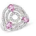 14k Gold Pink Sapphire and 1/3ct TDW Diamond Ring