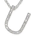 14k Gold 1/10ct TDW Diamond Initial 'U' Necklace