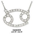 14k Gold 1/5ct TDW Diamond Zodiac Cancer Necklace