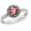 14k 1/10ct Diamond and Multi-Gemstone Ring