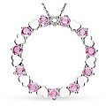 14k Gold .01ct Diamond/ Sapphire Circle Pendant (H-I-J, I1-I2)