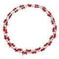 Freshwater Pearl and Red Coral Chip Necklace (7-7.5 mm)