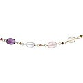 14k Yellow Gold Multi-gemstone Endless Necklace