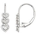 14k White Gold 1/4ct TDW Diamond Heart Earrings (I-J, I2-I3)