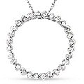 14k Gold 1/4ct TDW Diamond Spiral Circle Necklace (H-I-J, I1-I2)